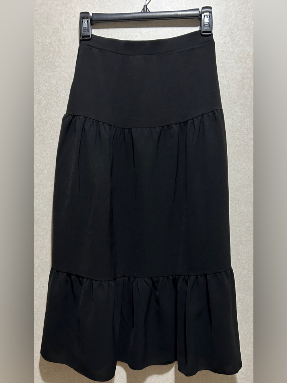 SHEIN Black Tiered Maxi Skirt